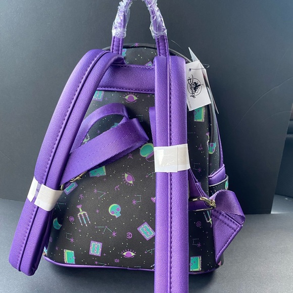 Hocus Pocus Disney Parks Loungefly Black and Purple Mini Backpack - Picture 2 of 4